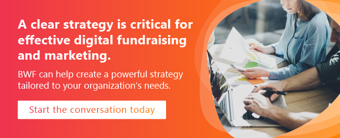BWF can help you create a powerful digital fundraising strategy tailored to your organization's needs. 