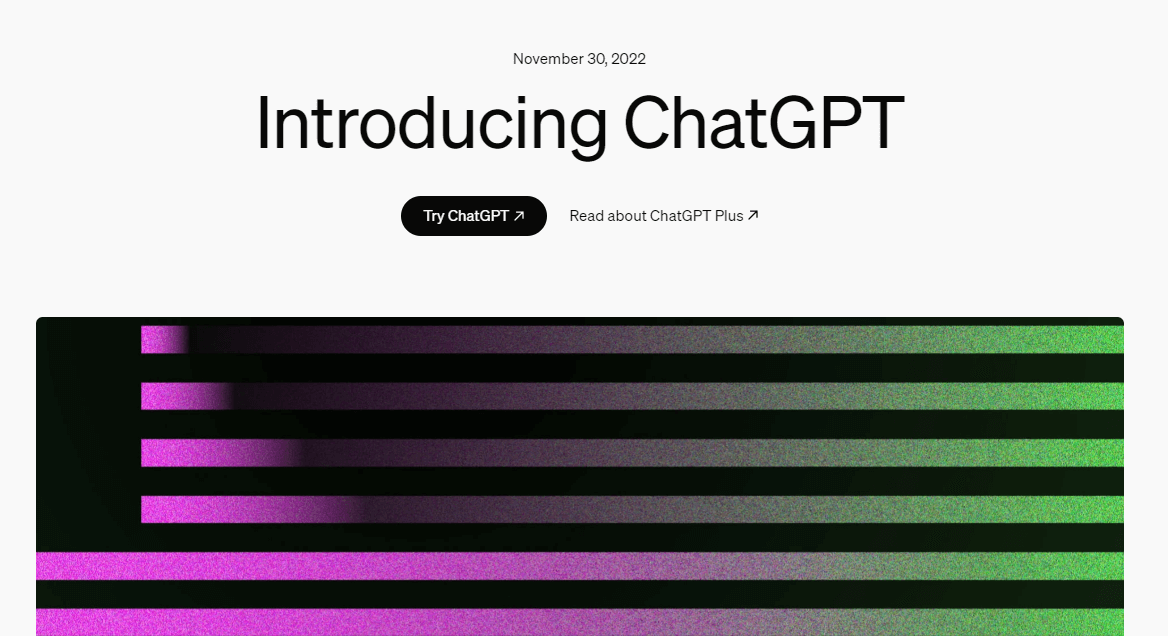 ChatGPT homepage