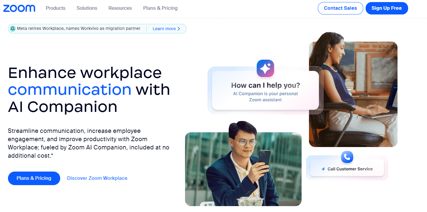 Zoom homepage